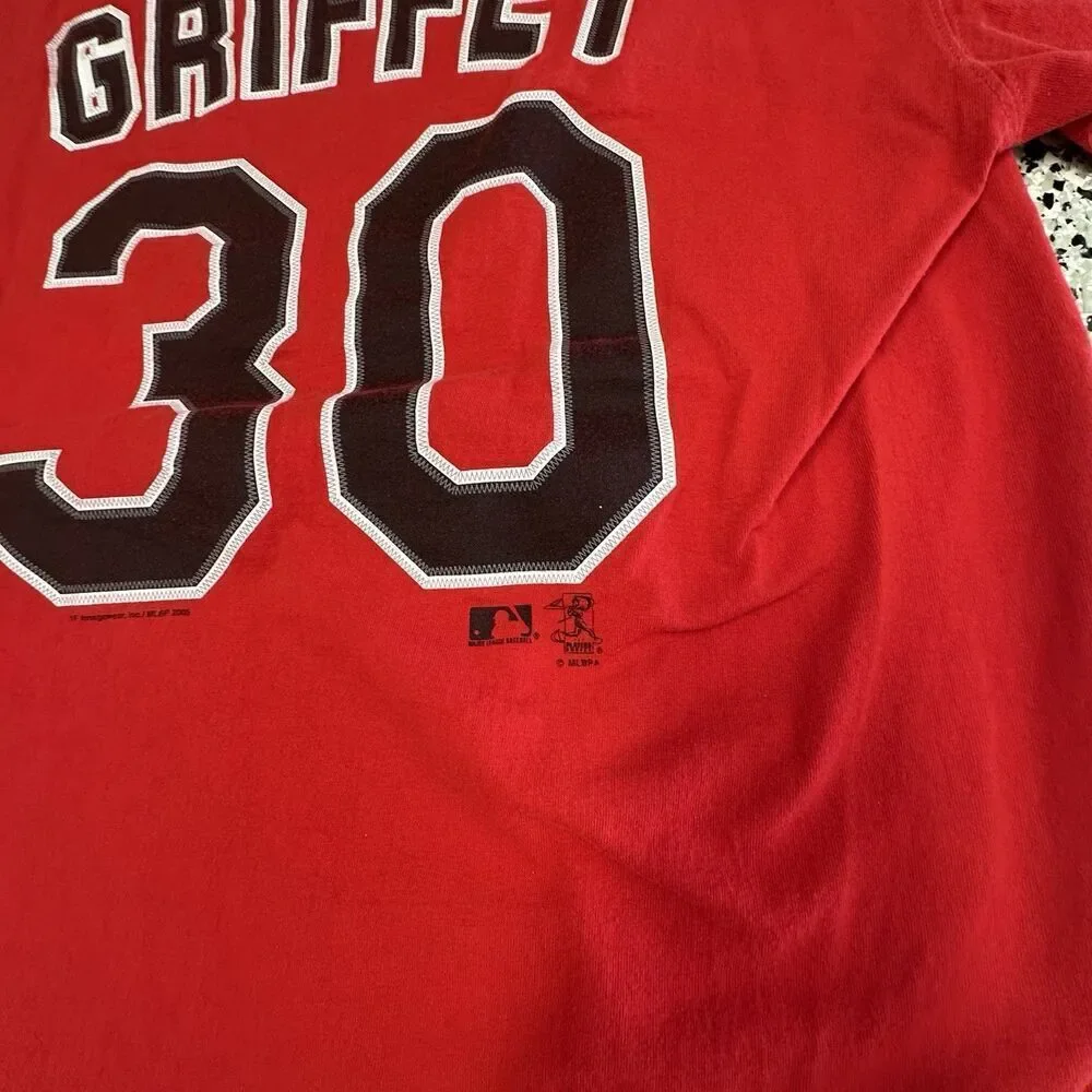 Vintage Lee Sport Cincinnati Reds Ken Griffey Jr Shirt Mens Large 2005 Y2K Red